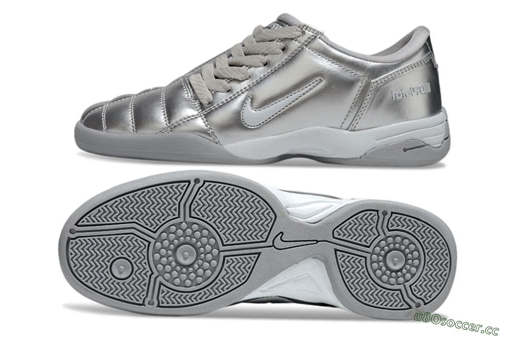 Men's Nike Total 90 III IC Indoor & Futsal Low-Tops Football Shoes - Silver/Grey 1