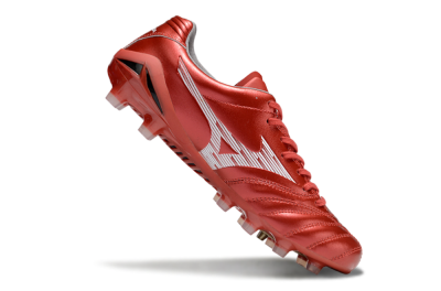 Men's Mizuno Morelia Neo 4 FG Firm Ground Low-Tops Football Boots - Red/White