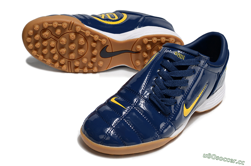 Unisex Nike Total 90 III TF Artificial Turf Low-Tops Football Shoes - Blue/Yellow/White 3