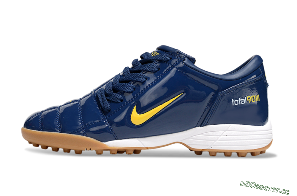 Unisex Nike Total 90 III TF Artificial Turf Low-Tops Football Shoes - Blue/Yellow/White 0