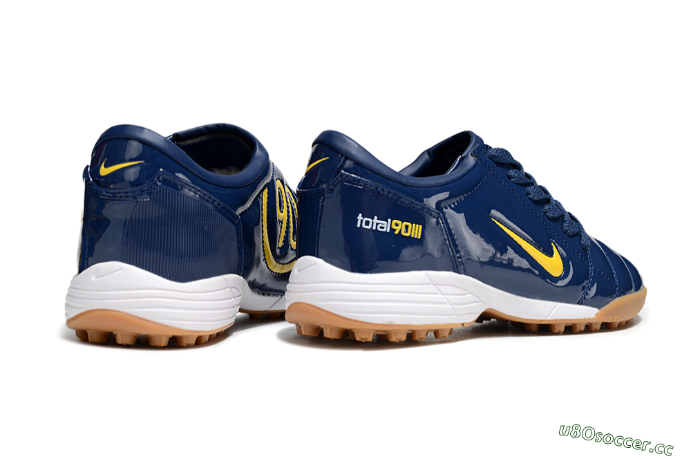 Unisex Nike Total 90 III TF Artificial Turf Low-Tops Football Shoes - Blue/Yellow/White 6