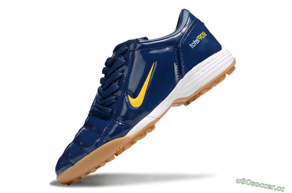 Unisex Nike Total 90 III TF Artificial Turf Low-Tops Football Shoes - Blue/Yellow/White 5