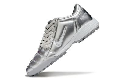 Unisex Nike Total 90 III TF Artificial Turf Low-Tops Football Shoes - Silver/White