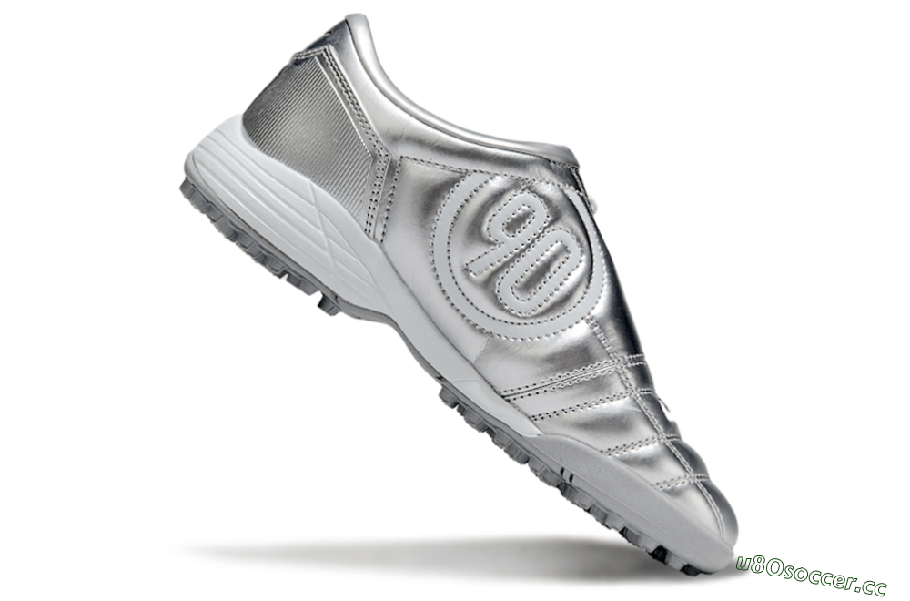 Unisex Nike Total 90 III TF Artificial Turf Low-Tops Football Shoes - Silver/White 4