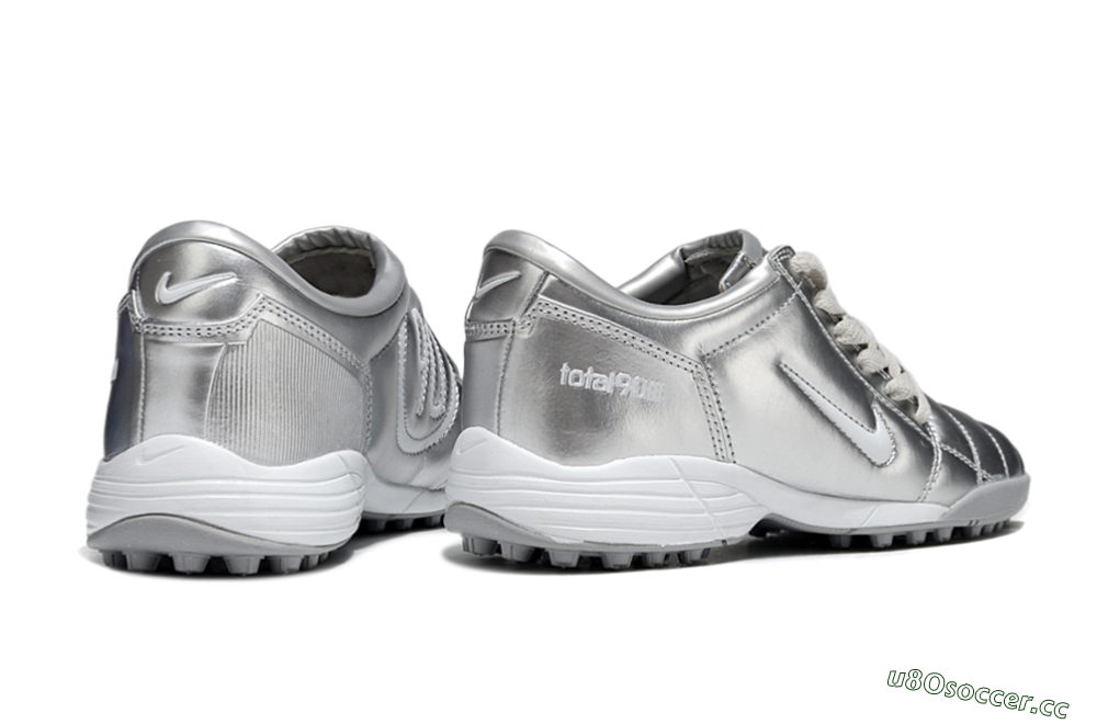 Unisex Nike Total 90 III TF Artificial Turf Low-Tops Football Shoes - Silver/White 6