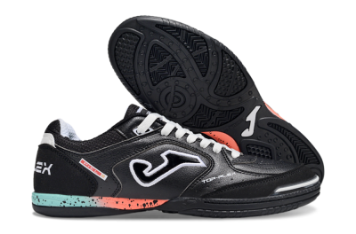 Men's Joma Top Flex IC Indoor & Futsal Low-Tops Football Shoes - White/Black/Yellow