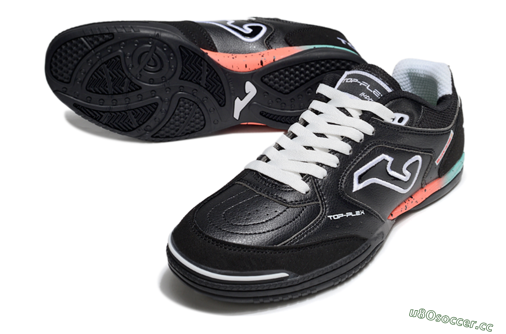 Men's Joma Top Flex IC Indoor & Futsal Low-Tops Football Shoes - White/Black/Yellow 3