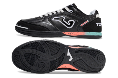 Men's Joma Top Flex IC Indoor & Futsal Low-Tops Football Shoes - White/Black/Yellow