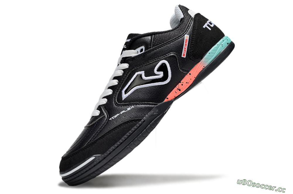 Men's Joma Top Flex IC Indoor & Futsal Low-Tops Football Shoes - White/Black/Yellow 5