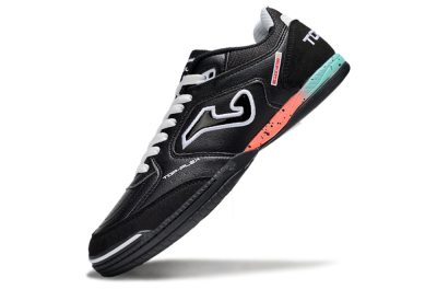 Men's Joma Top Flex IC Indoor & Futsal Low-Tops Football Shoes - White/Black/Yellow