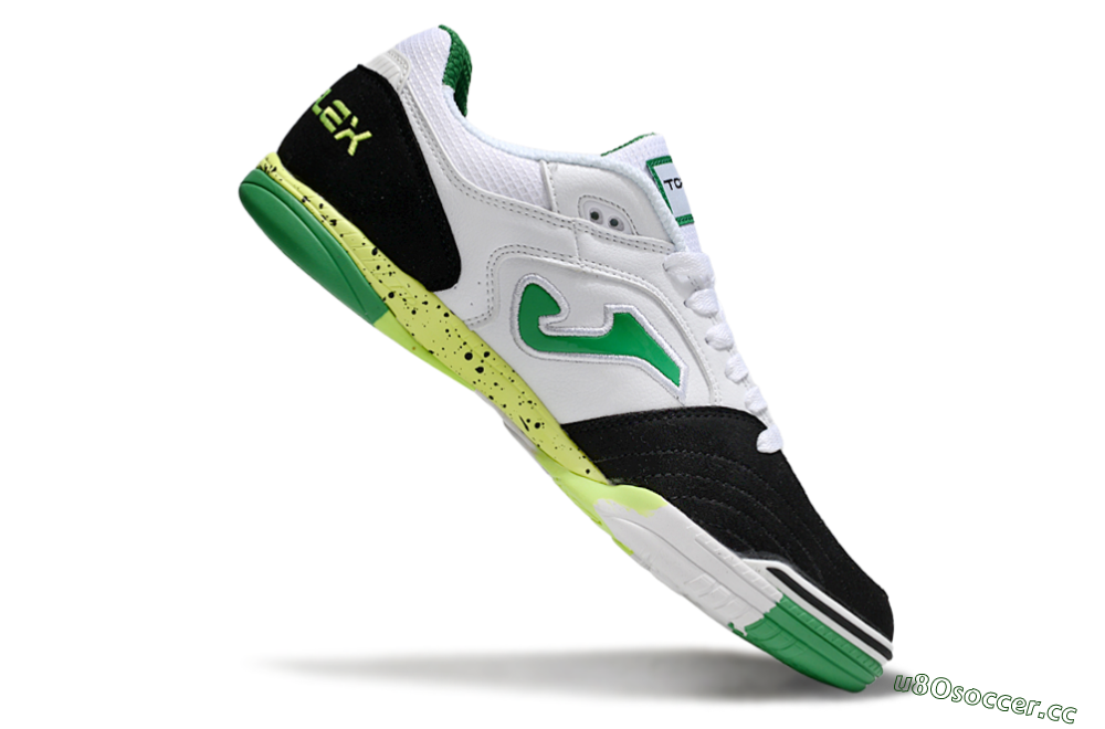 Men's Joma Top Flex IC Indoor & Futsal Low-Tops Football Shoes - White/Yellow/Black 4