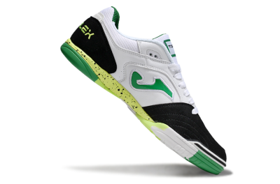 Men's Joma Top Flex IC Indoor & Futsal Low-Tops Football Shoes - White/Yellow/Black