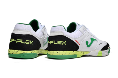 Men's Joma Top Flex IC Indoor & Futsal Low-Tops Football Shoes - White/Yellow/Black