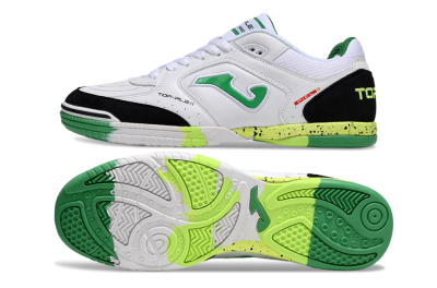 Men's Joma Top Flex IC Indoor & Futsal Low-Tops Football Shoes - White/Yellow/Black