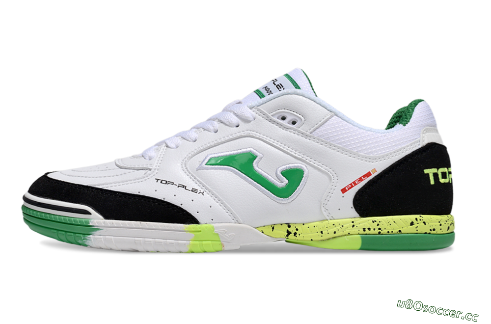 Men's Joma Top Flex IC Indoor & Futsal Low-Tops Football Shoes - White/Yellow/Black 0
