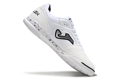 Men's Joma Top Flex IC Indoor & Futsal Low-Tops Football Shoes - White/Silver/Black