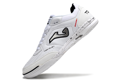 Men's Joma Top Flex IC Indoor & Futsal Low-Tops Football Shoes - White/Silver/Black