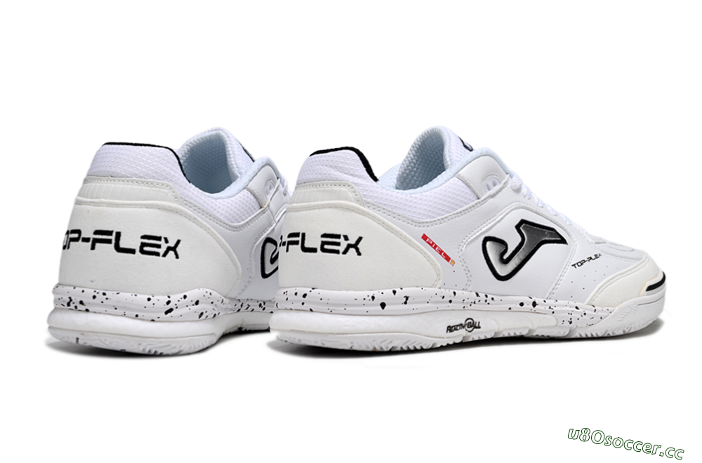 Men's Joma Top Flex IC Indoor & Futsal Low-Tops Football Shoes - White/Silver/Black 6