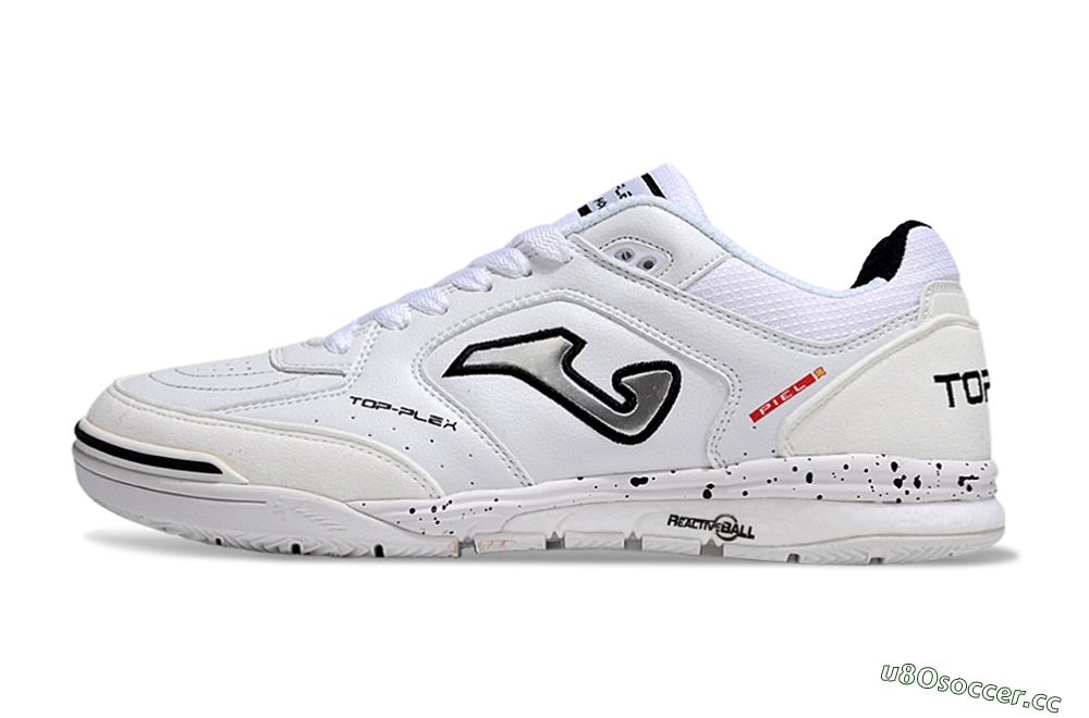 Men's Joma Top Flex IC Indoor & Futsal Low-Tops Football Shoes - White/Silver/Black 0