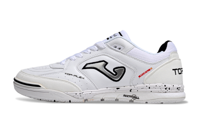 Men's Joma Top Flex IC Indoor & Futsal Low-Tops Football Shoes - White/Silver/Black