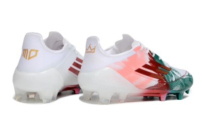 Unisex Adidas F50 Elite FG Firm Ground Low-Tops Football Boots - White/Green/Red