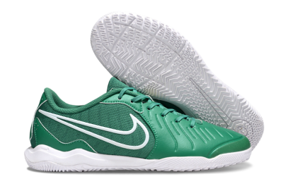 Men's Nike Tiempo Legend 10 Academy IC Indoor & Futsal Low-Tops Football Shoes - Green/White