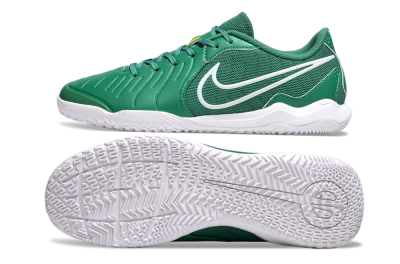Men's Nike Tiempo Legend 10 Academy IC Indoor & Futsal Low-Tops Football Shoes - Green/White