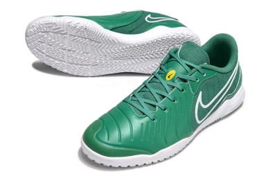 Men's Nike Tiempo Legend 10 Academy IC Indoor & Futsal Low-Tops Football Shoes - Green/White