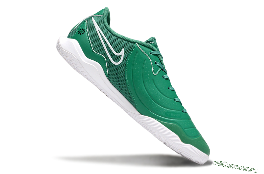 Men's Nike Tiempo Legend 10 Academy IC Indoor & Futsal Low-Tops Football Shoes - Green/White 4