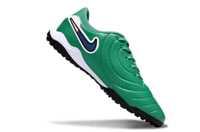 Men's Nike Tiempo Legend 10 Academy TF Artificial Turf Low-Tops Football Shoes - Green/Blue/White