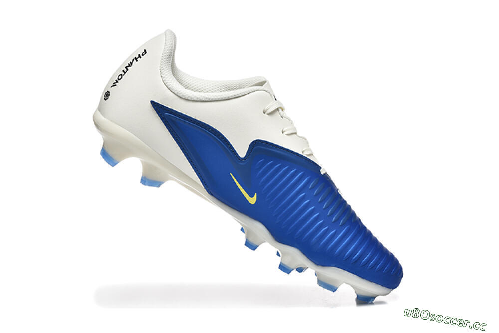 Men's Nike Phantom 6 Elite Low FG Firm Ground Low-Tops Football Boots - Blue/White/Black 7