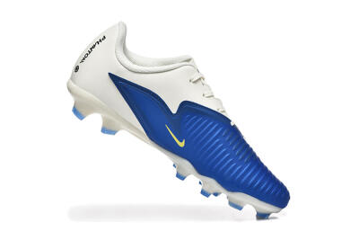 Men's Nike Phantom 6 Elite Low FG Firm Ground Low-Tops Football Boots - Blue/White/Black