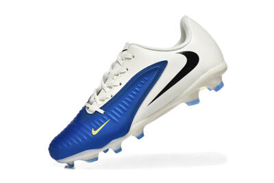 Men's Nike Phantom 6 Elite Low FG Firm Ground Low-Tops Football Boots - Blue/White/Black
