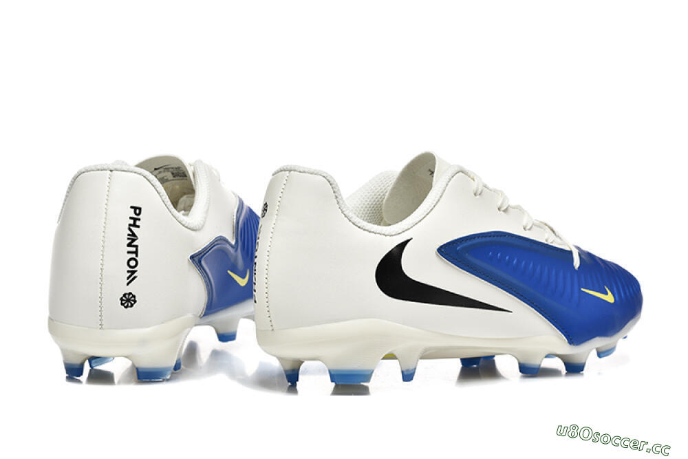 Men's Nike Phantom 6 Elite Low FG Firm Ground Low-Tops Football Boots - Blue/White/Black 9