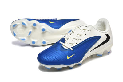 Men's Nike Phantom 6 Elite Low FG Firm Ground Low-Tops Football Boots - Blue/White/Black