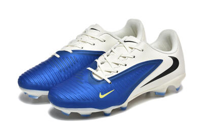 Men's Nike Phantom 6 Elite Low FG Firm Ground Low-Tops Football Boots - Blue/White/Black
