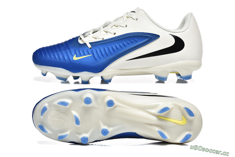 Men's Nike Phantom 6 Elite Low FG Firm Ground Low-Tops Football Boots - Blue/White/Black 1
