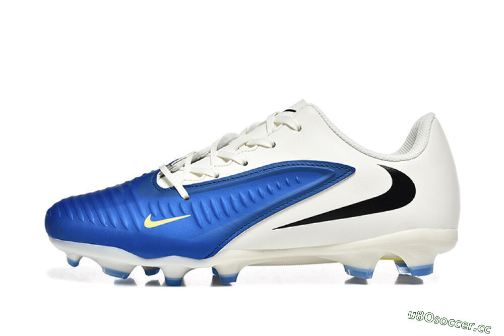 Men's Nike Phantom 6 Elite Low FG Firm Ground Low-Tops Football Boots - Blue/White/Black 0