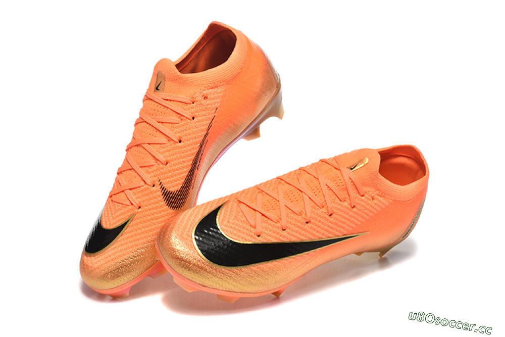Men's Nike Air Zoom Mercurial Vapor 16 Elite FG Firm Ground Low-Tops Football Boots - Red/Black/Gold 6