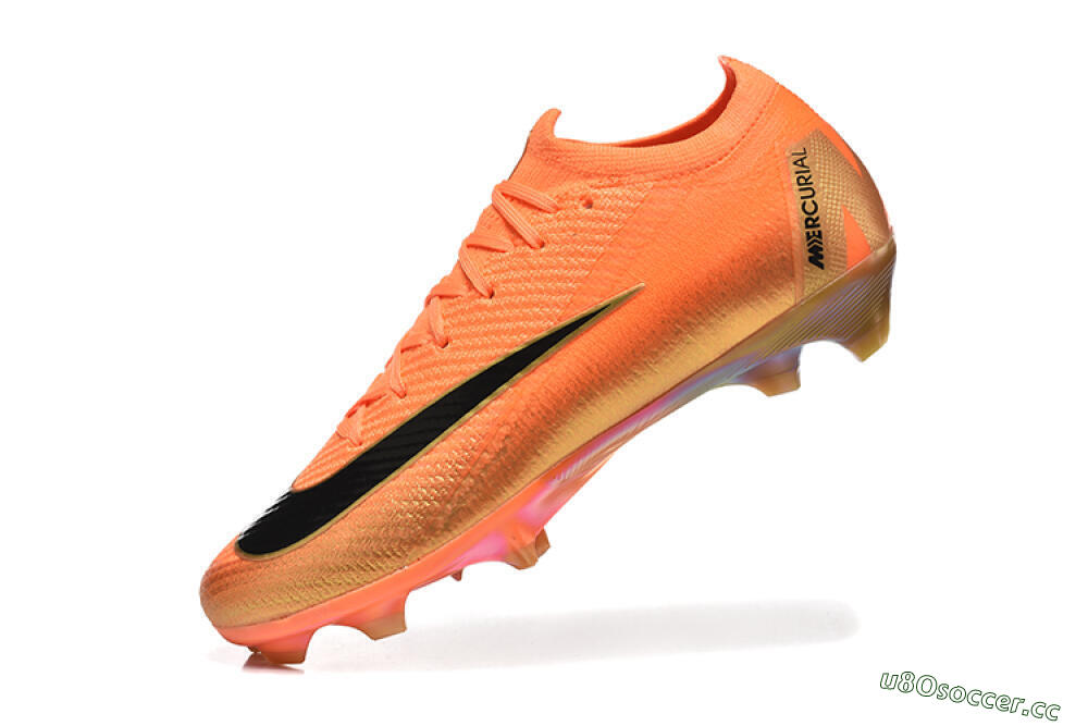 Men's Nike Air Zoom Mercurial Vapor 16 Elite FG Firm Ground Low-Tops Football Boots - Red/Black/Gold 8
