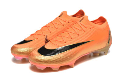 Men's Nike Air Zoom Mercurial Vapor 16 Elite FG Firm Ground Low-Tops Football Boots - Red/Black/Gold
