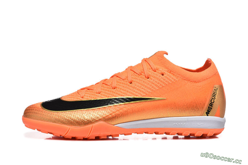 Men's Nike Air Zoom Mercurial Vapor 16 Elite TF Artificial Turf Low-Tops Football Shoes - Red/Black/Gold 0