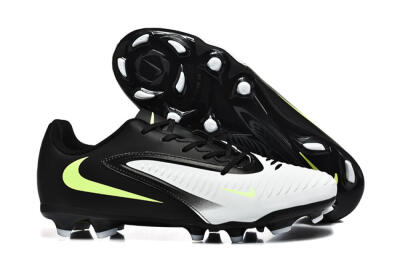 Men's Nike Phantom 6 Elite Low FG Firm Ground Low-Tops Football Boots - White/Black/Yellow