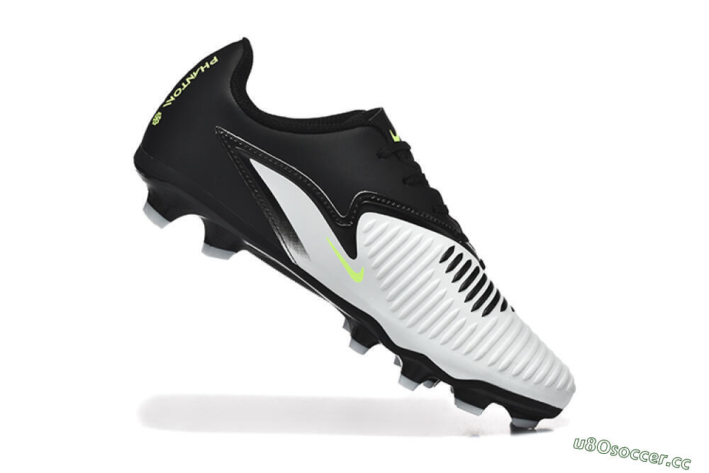 Men's Nike Phantom 6 Elite Low FG Firm Ground Low-Tops Football Boots - White/Black/Yellow 7