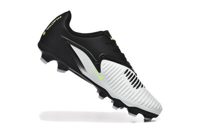 Men's Nike Phantom 6 Elite Low FG Firm Ground Low-Tops Football Boots - White/Black/Yellow