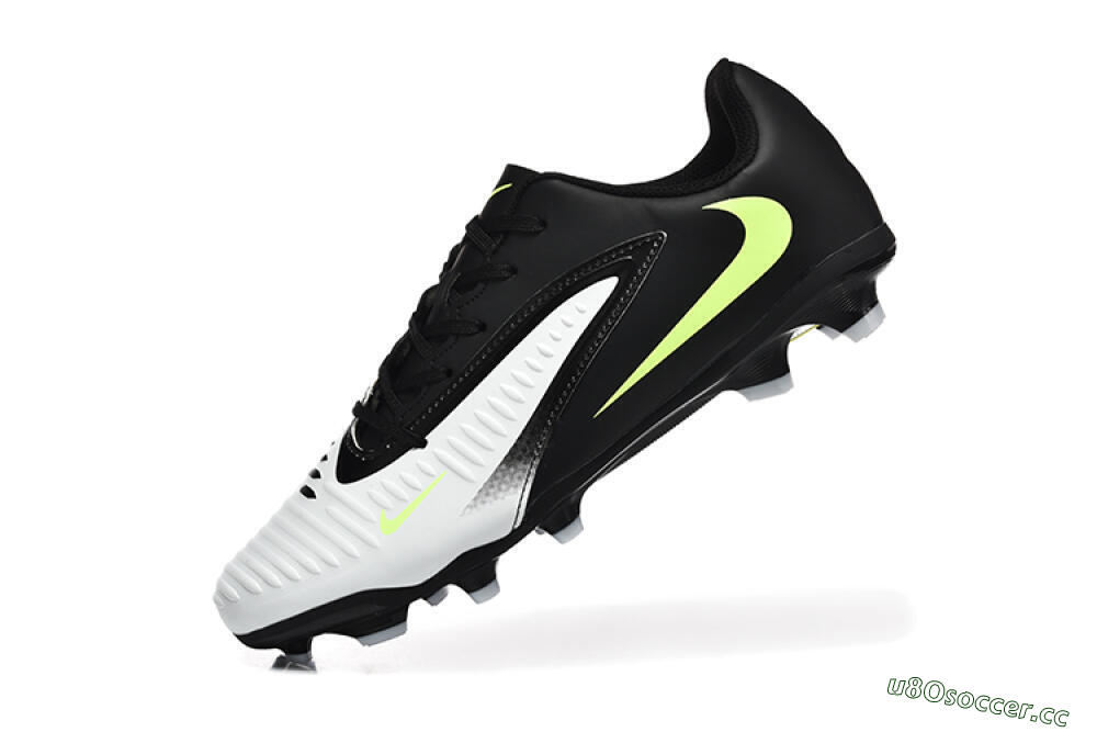 Men's Nike Phantom 6 Elite Low FG Firm Ground Low-Tops Football Boots - White/Black/Yellow 8