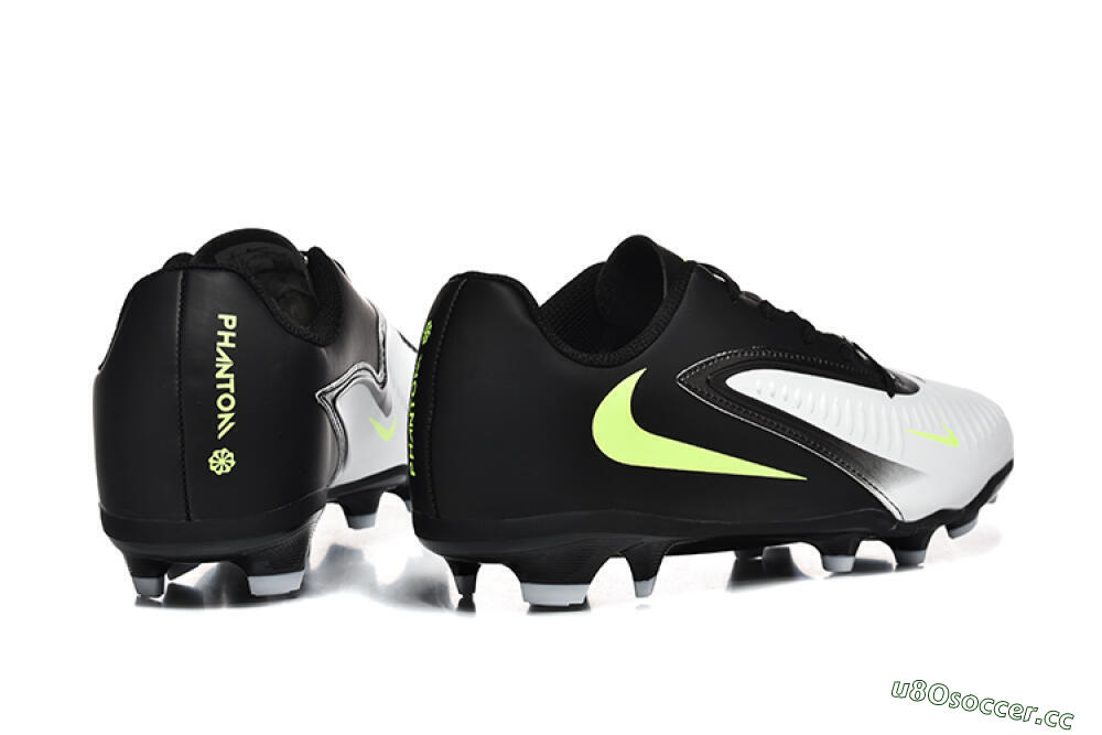 Men's Nike Phantom 6 Elite Low FG Firm Ground Low-Tops Football Boots - White/Black/Yellow 9