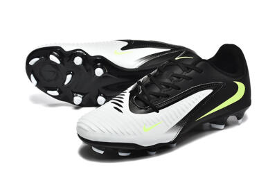 Men's Nike Phantom 6 Elite Low FG Firm Ground Low-Tops Football Boots - White/Black/Yellow