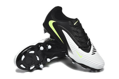 Men's Nike Phantom 6 Elite Low FG Firm Ground Low-Tops Football Boots - White/Black/Yellow
