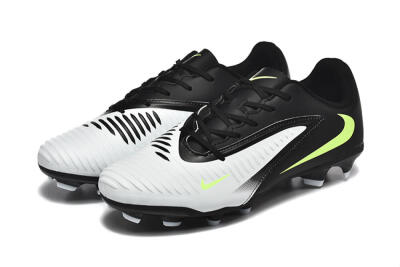 Men's Nike Phantom 6 Elite Low FG Firm Ground Low-Tops Football Boots - White/Black/Yellow